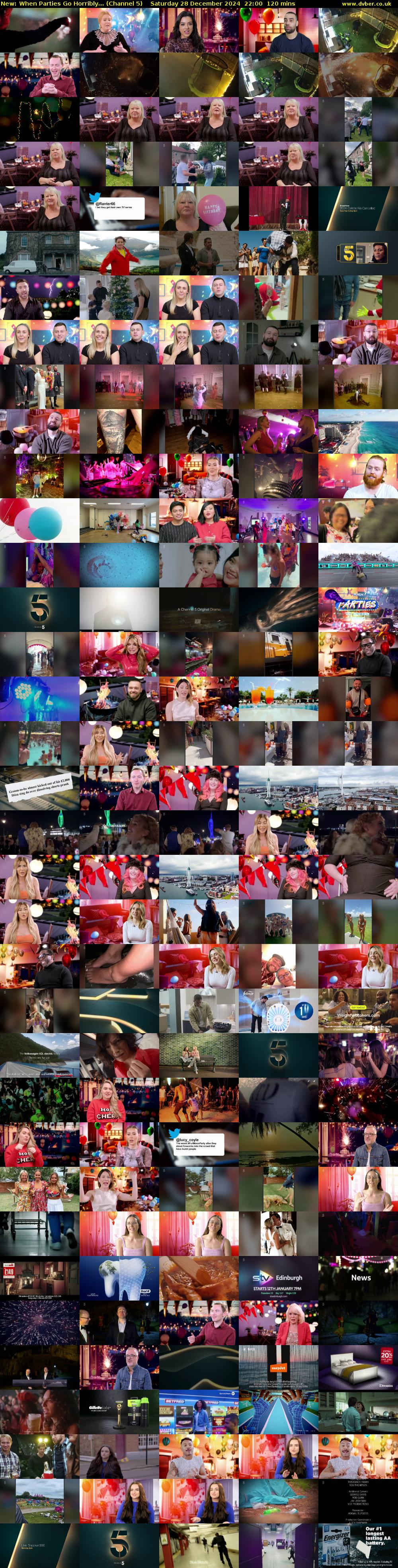 When Parties Go Horribly... (Channel 5) Saturday 28 December 2024 22:00 - 00:00