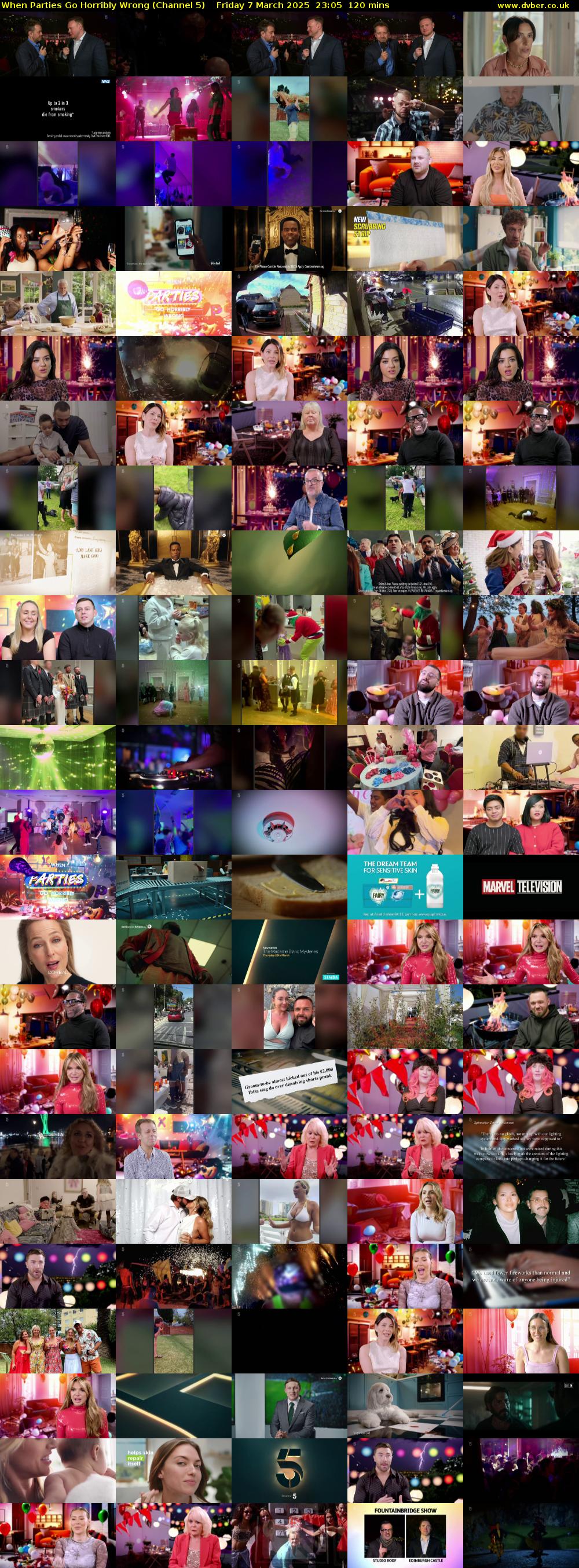 When Parties Go Horribly Wrong (Channel 5) Friday 7 March 2025 23:05 - 01:05