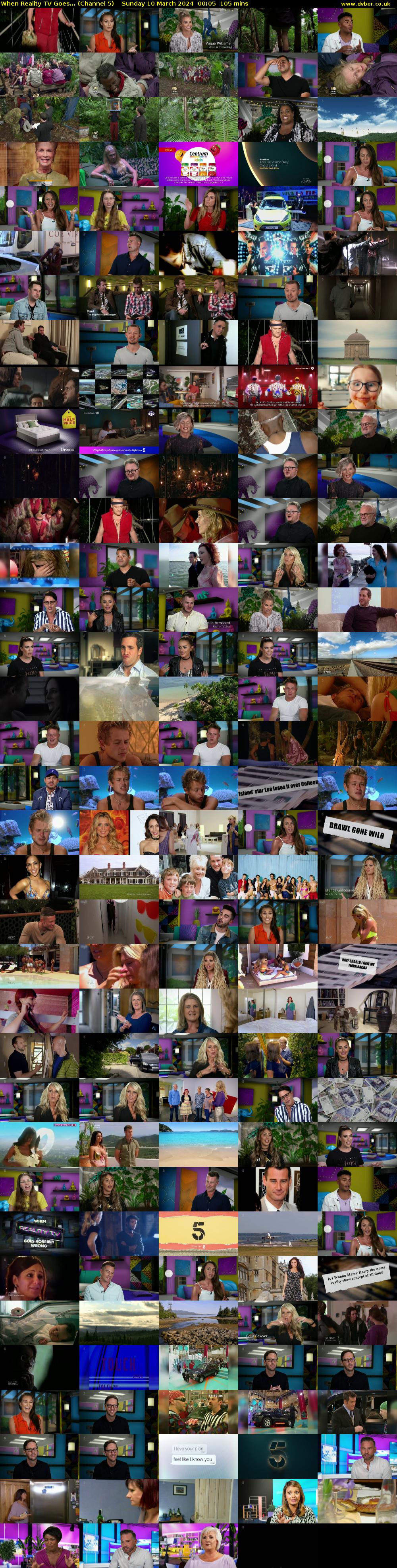 When Reality TV Goes... (Channel 5) Sunday 10 March 2024 00:05 - 01:50