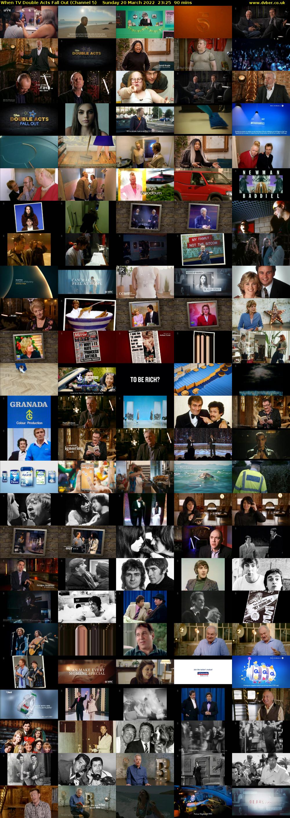 When TV Double Acts Fall Out (Channel 5) Sunday 20 March 2022 23:25 - 00:55
