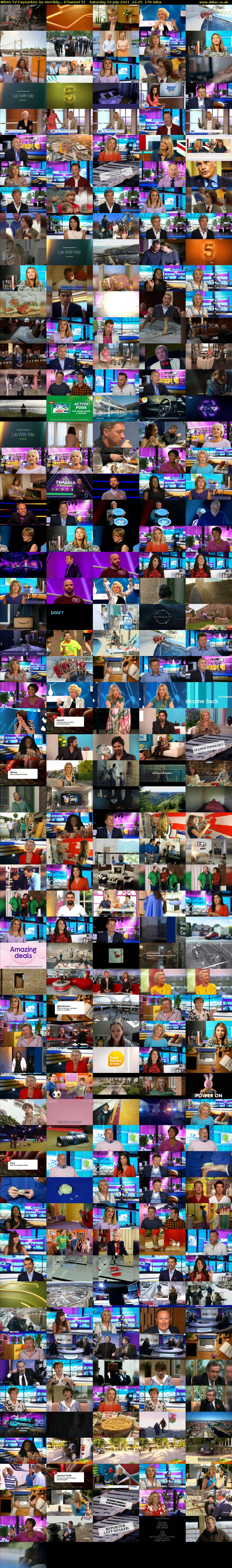 When TV Favourites Go Horribly... (Channel 5) Saturday 10 July 2021 22:25 - 01:15