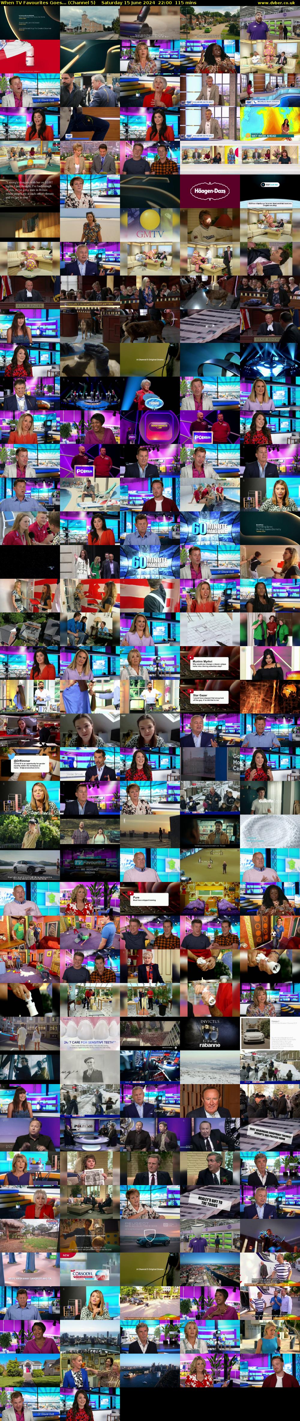 When TV Favourites Goes... (Channel 5) Saturday 15 June 2024 22:00 - 23:55