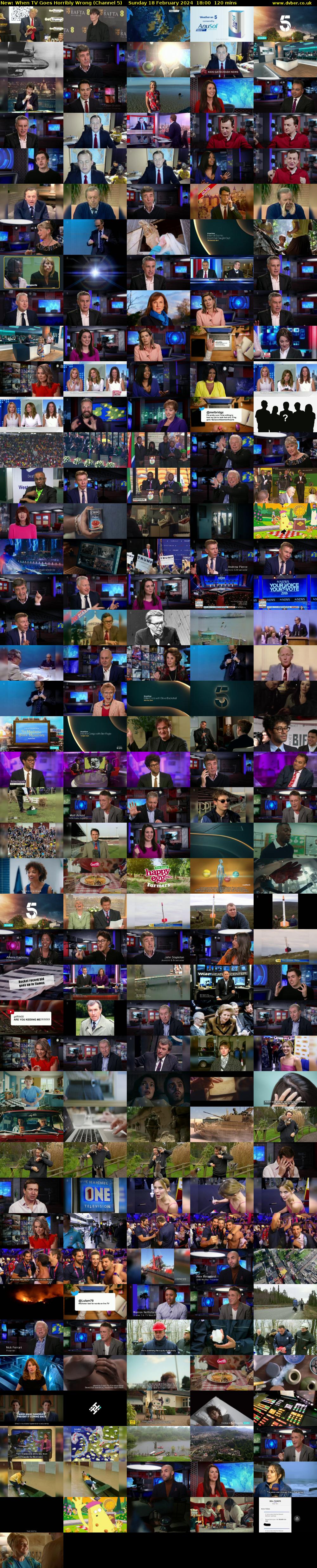 When TV Goes Horribly Wrong (Channel 5) Sunday 18 February 2024 18:00 - 20:00
