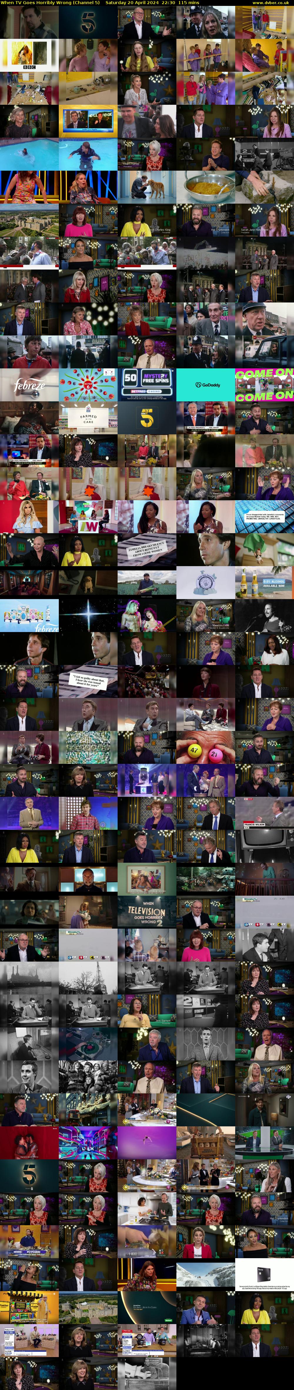 When TV Goes Horribly Wrong (Channel 5) Saturday 20 April 2024 22:30 - 00:25