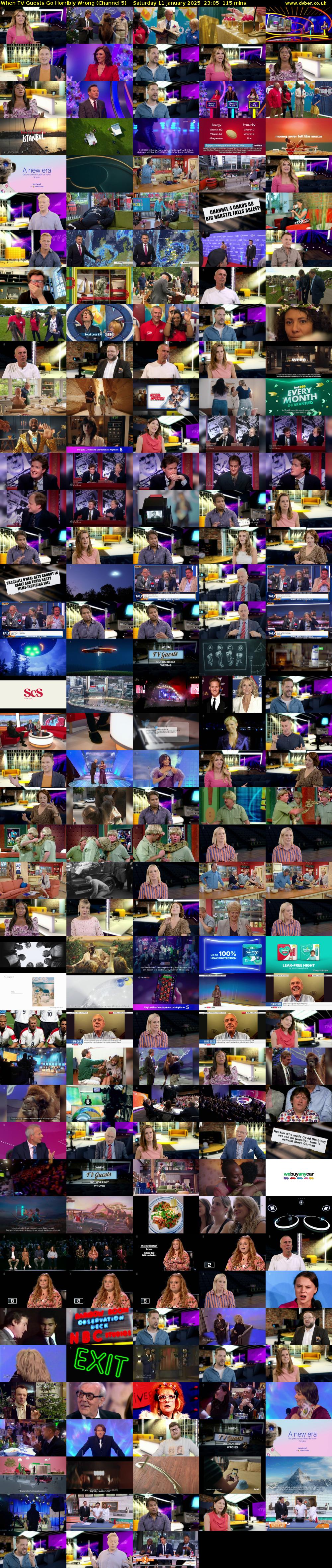 When TV Guests Go Horribly Wrong (Channel 5) Saturday 11 January 2025 23:05 - 01:00