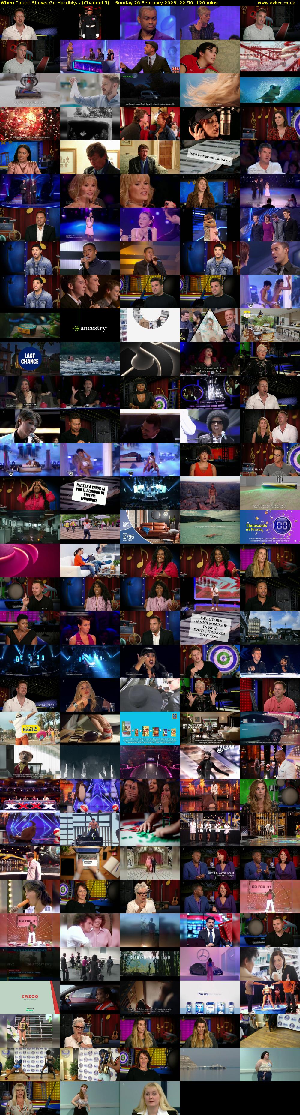 When Talent Shows Go Horribly... (Channel 5) Sunday 26 February 2023 22:50 - 00:50
