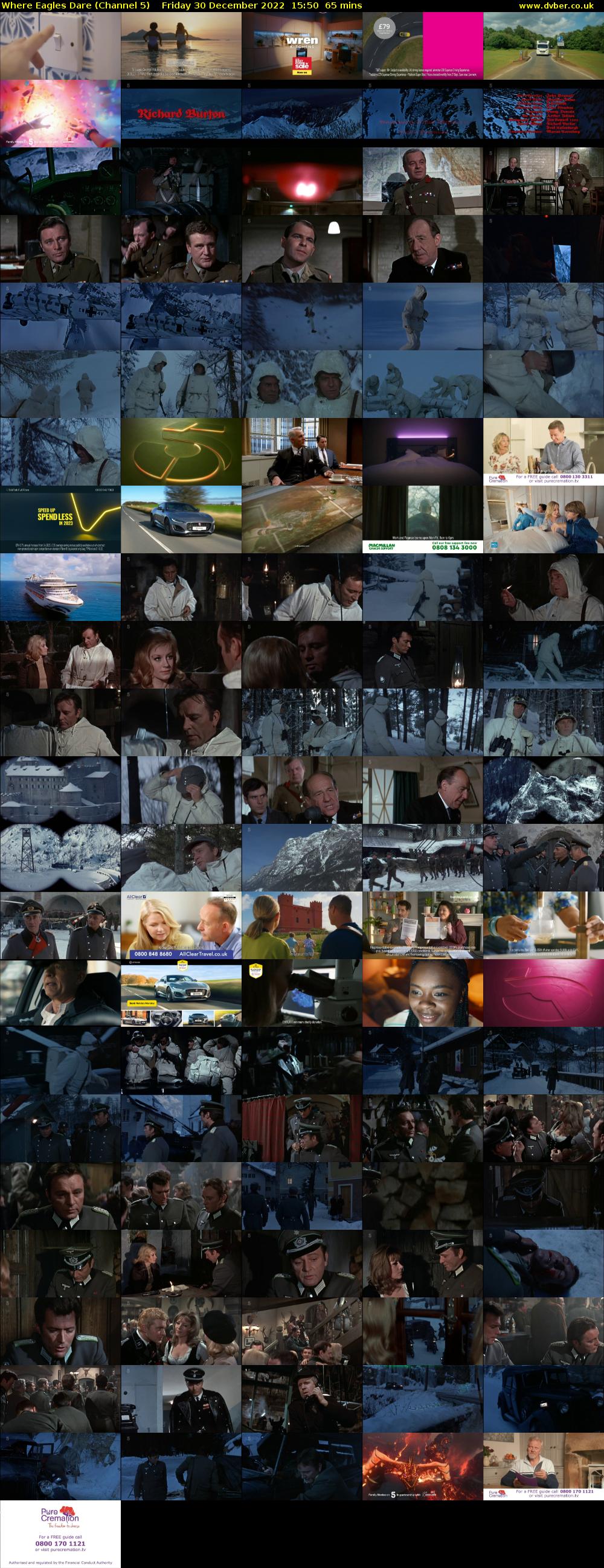 Where Eagles Dare (Channel 5) Friday 30 December 2022 15:50 - 16:55