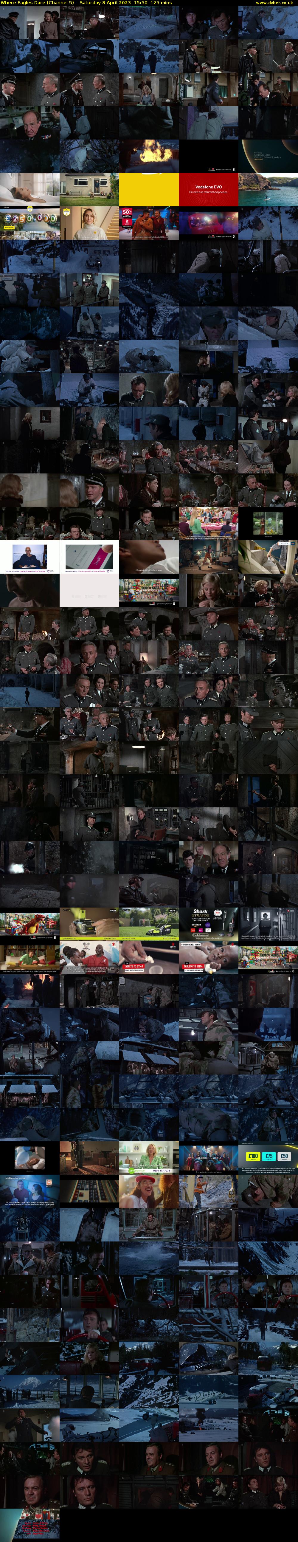Where Eagles Dare (Channel 5) Saturday 8 April 2023 15:50 - 17:55