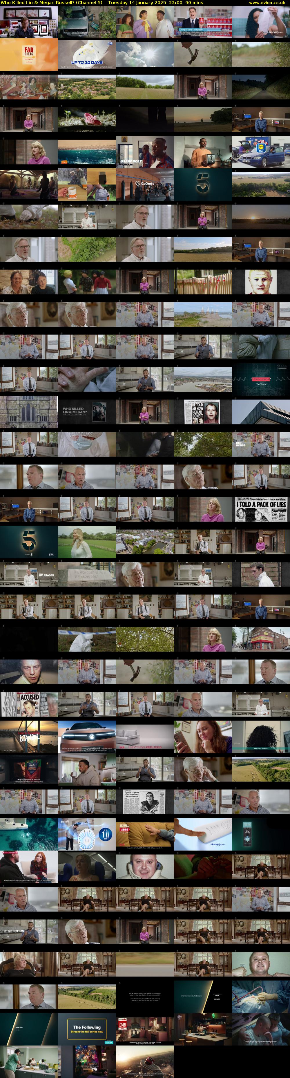 Who Killed Lin & Megan Russell? (Channel 5) Tuesday 14 January 2025 22:00 - 23:30
