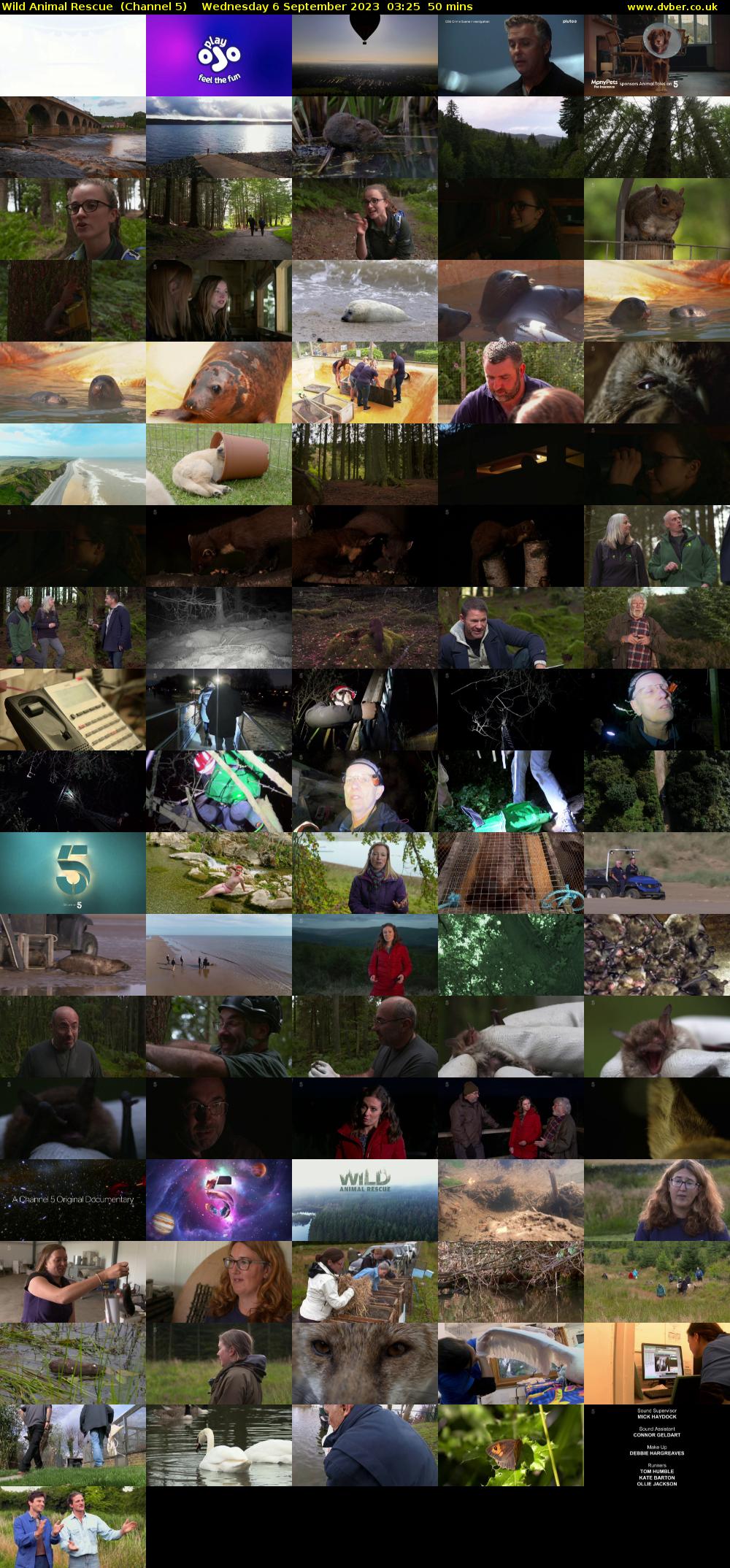 Wild Animal Rescue  (Channel 5) Wednesday 6 September 2023 03:25 - 04:15