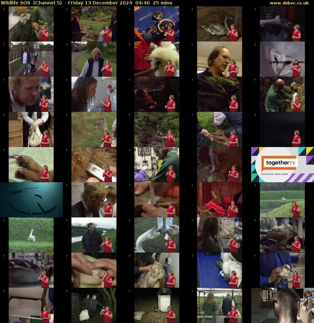 Wildlife SOS  (Channel 5) Friday 13 December 2024 04:40 - 05:05