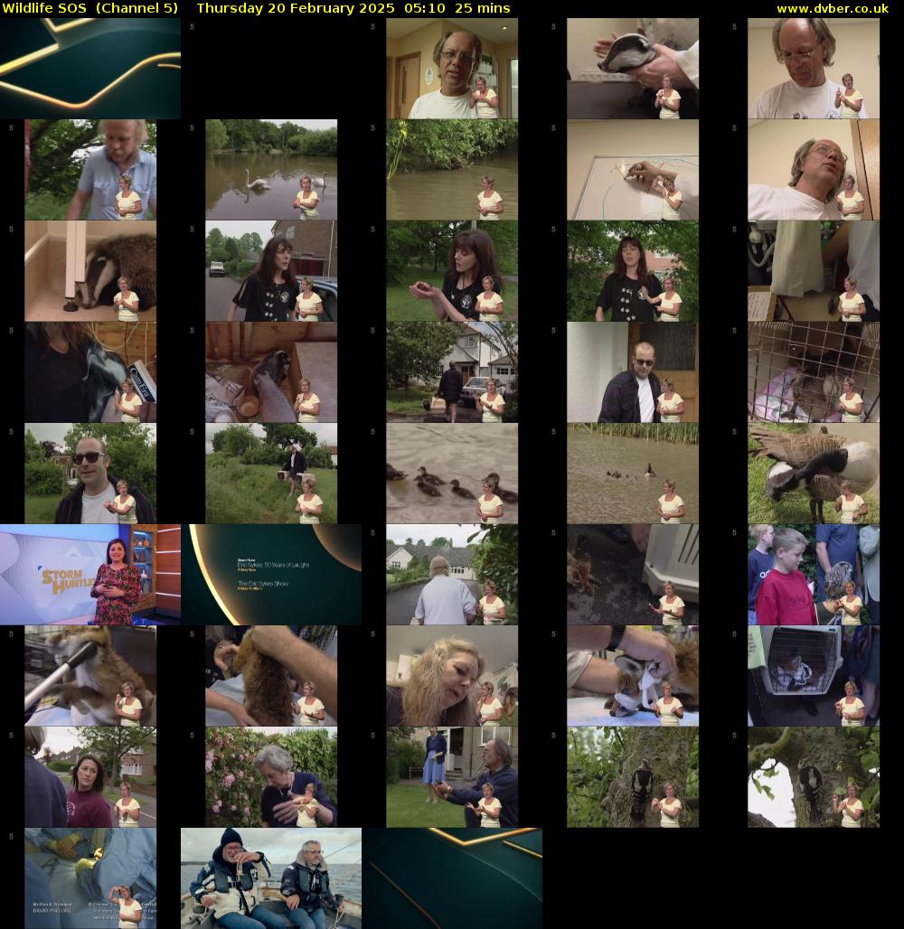 Wildlife SOS  (Channel 5) Thursday 20 February 2025 05:10 - 05:35