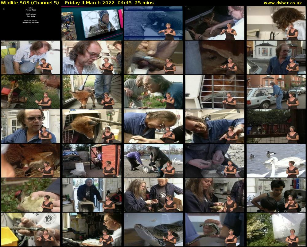 Wildlife SOS (Channel 5) Friday 4 March 2022 04:45 - 05:10