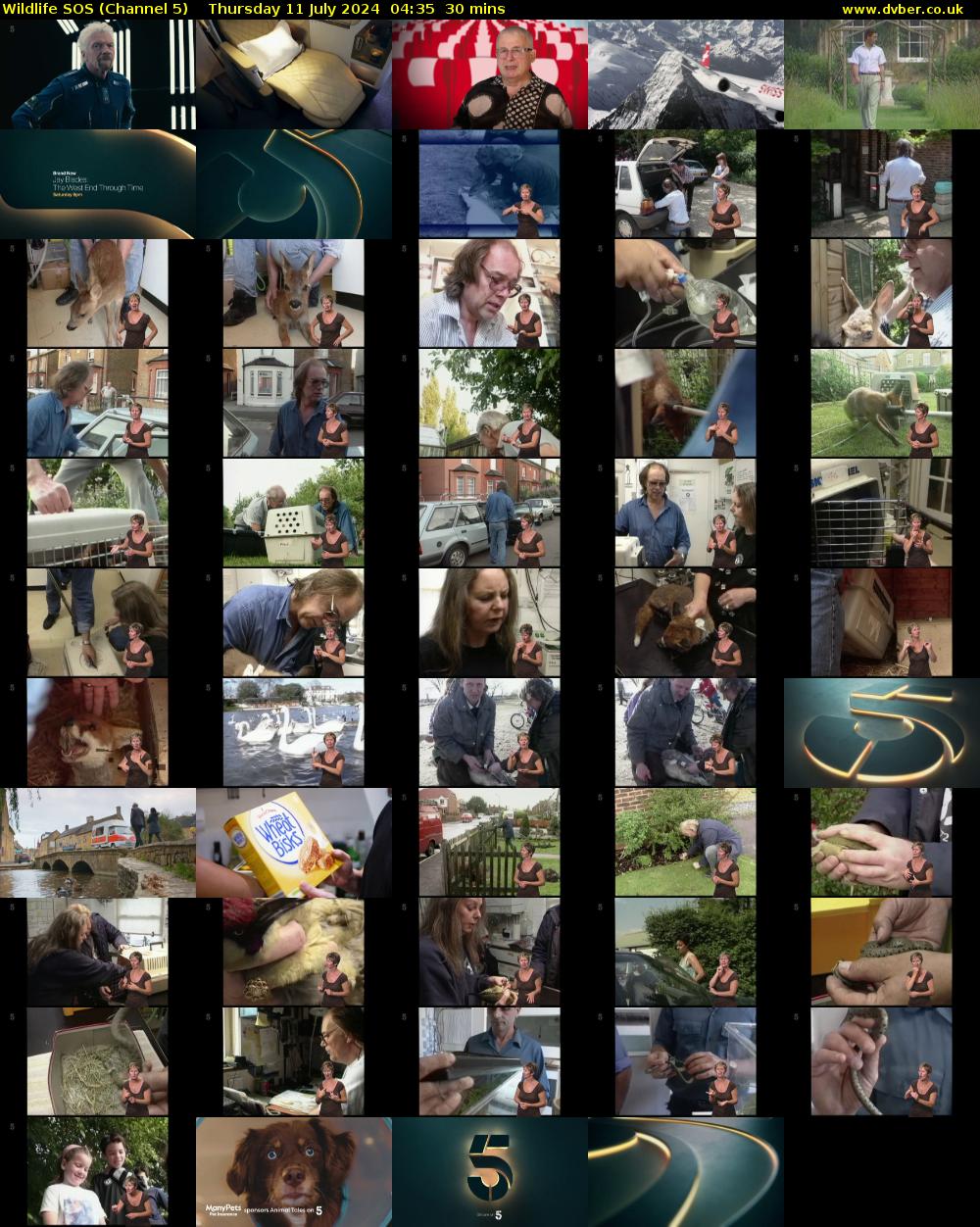 Wildlife SOS (Channel 5) Thursday 11 July 2024 04:35 - 05:05