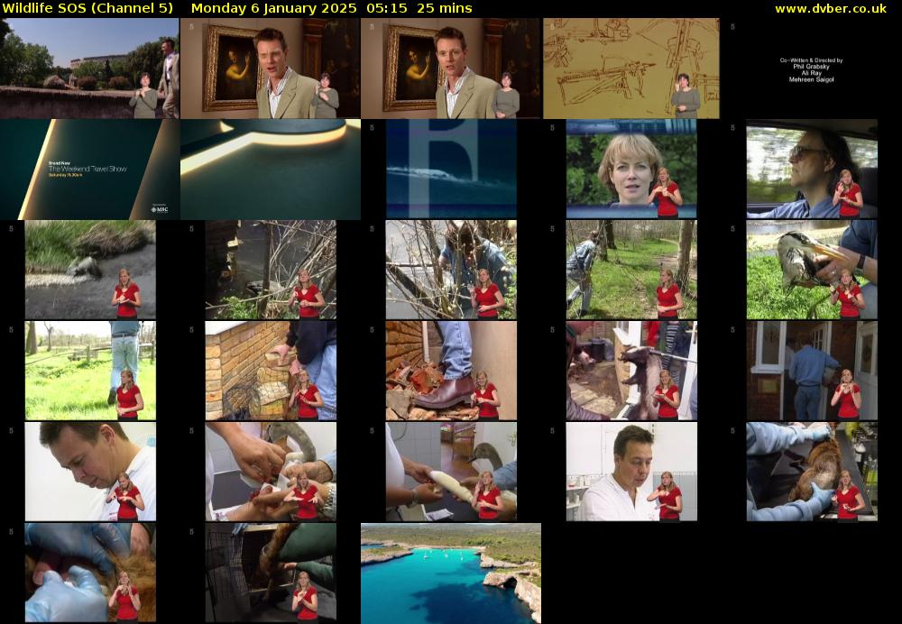 Wildlife SOS (Channel 5) Monday 6 January 2025 05:15 - 05:40