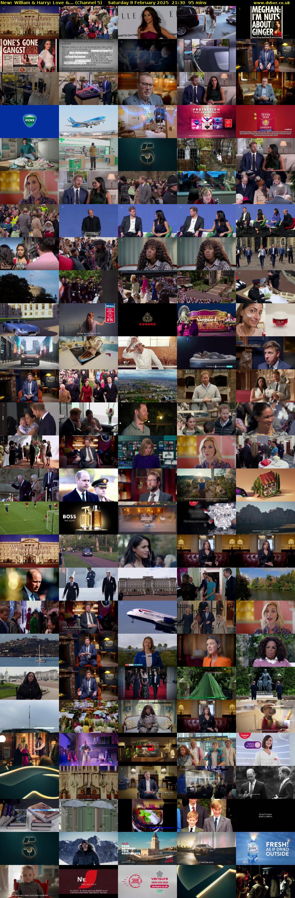 William & Harry: Love &... (Channel 5) Saturday 8 February 2025 21:30 - 23:05