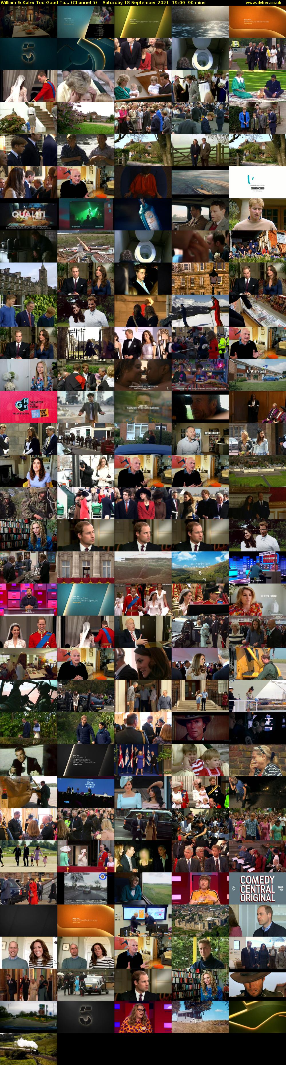 William & Kate: Too Good To... (Channel 5) Saturday 18 September 2021 19:00 - 20:30