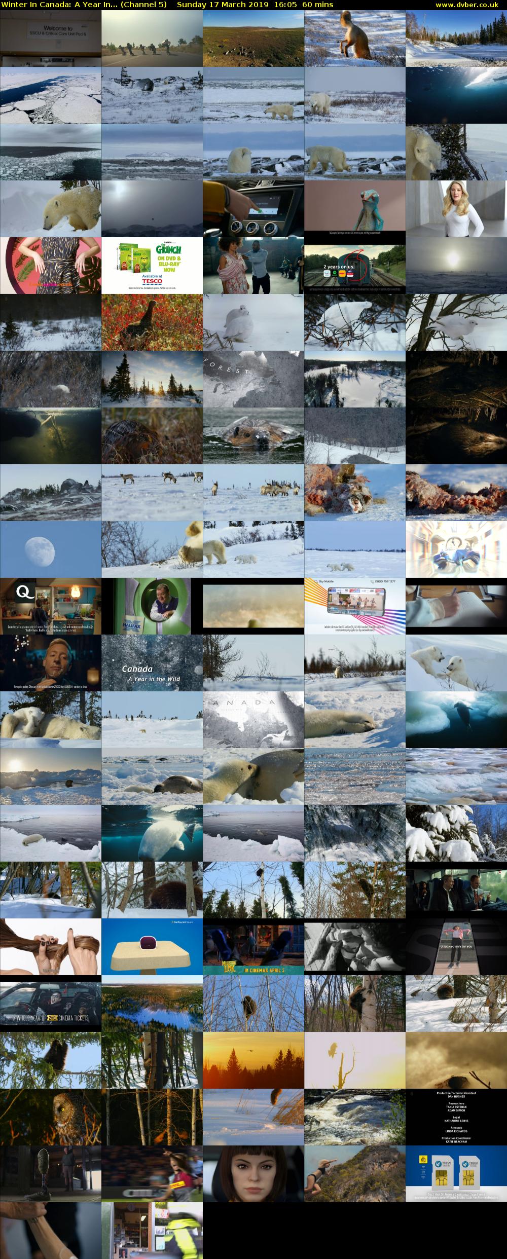 Winter In Canada: A Year In... (Channel 5) Sunday 17 March 2019 16:05 - 17:05