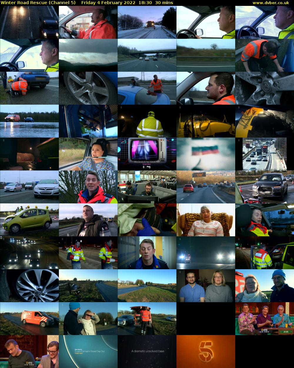 Winter Road Rescue (Channel 5) Friday 4 February 2022 18:30 - 19:00