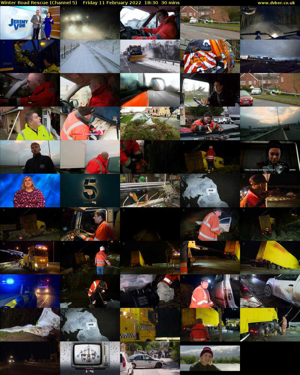 Winter Road Rescue (Channel 5) Friday 11 February 2022 18:30 - 19:00