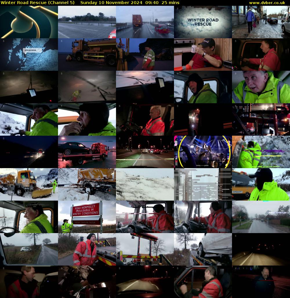 Winter Road Rescue (Channel 5) Sunday 10 November 2024 09:40 - 10:05