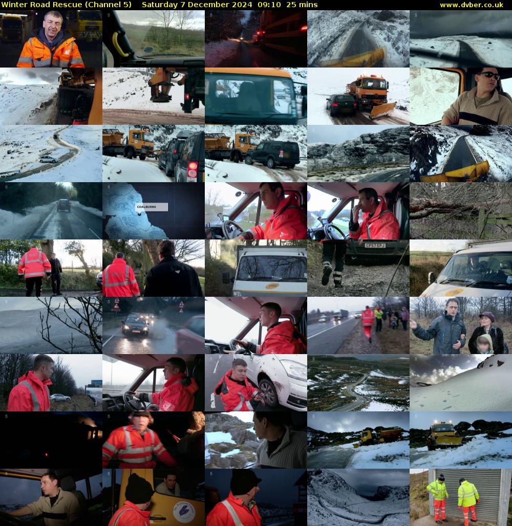 Winter Road Rescue (Channel 5) Saturday 7 December 2024 09:10 - 09:35
