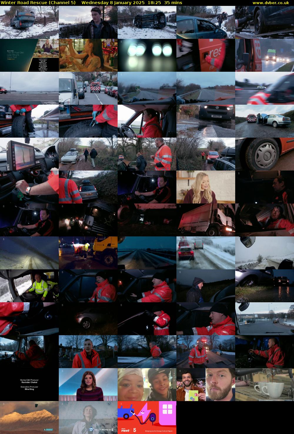 Winter Road Rescue (Channel 5) Wednesday 8 January 2025 18:25 - 19:00