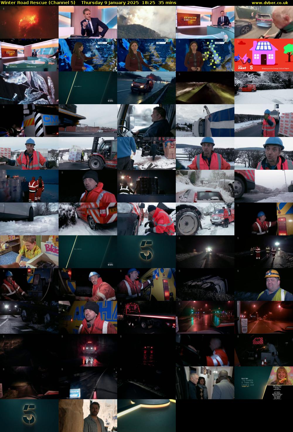 Winter Road Rescue (Channel 5) Thursday 9 January 2025 18:25 - 19:00