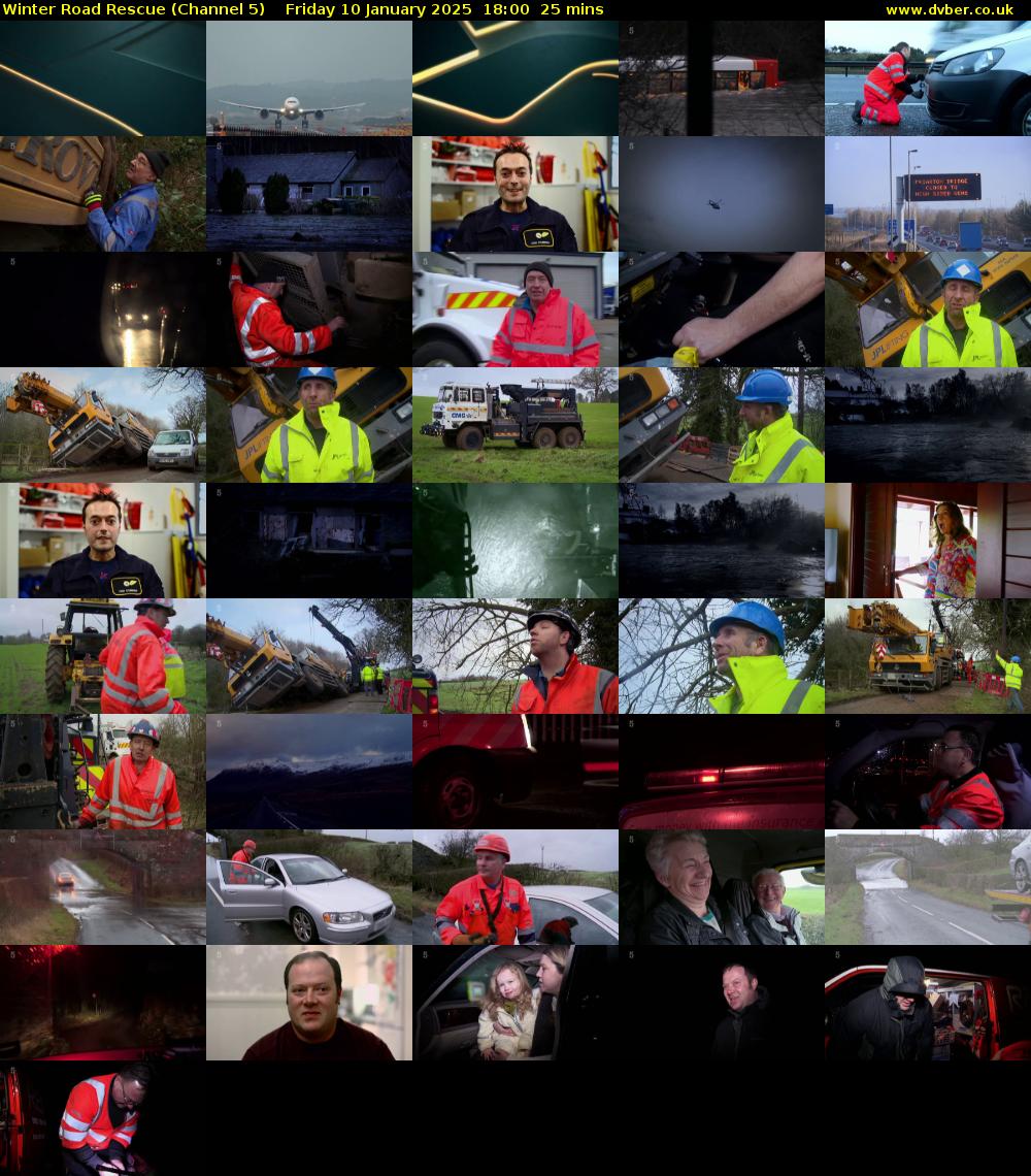 Winter Road Rescue (Channel 5) Friday 10 January 2025 18:00 - 18:25