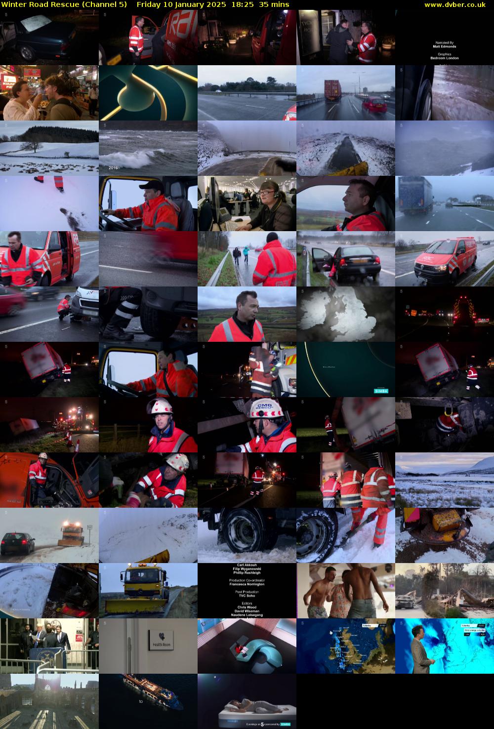 Winter Road Rescue (Channel 5) Friday 10 January 2025 18:25 - 19:00