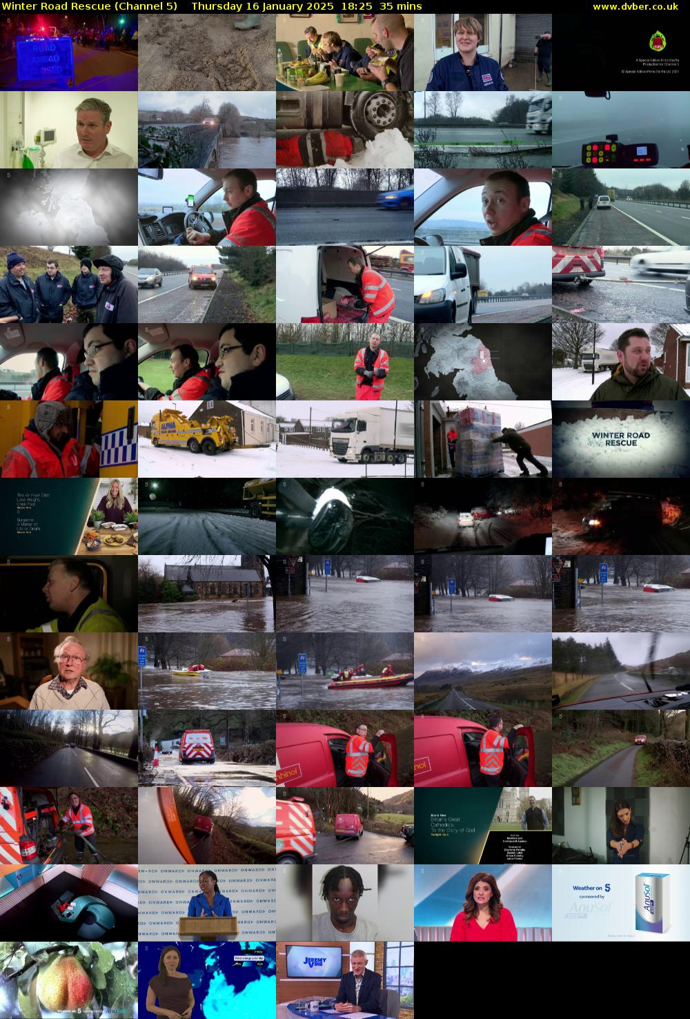 Winter Road Rescue (Channel 5) Thursday 16 January 2025 18:25 - 19:00