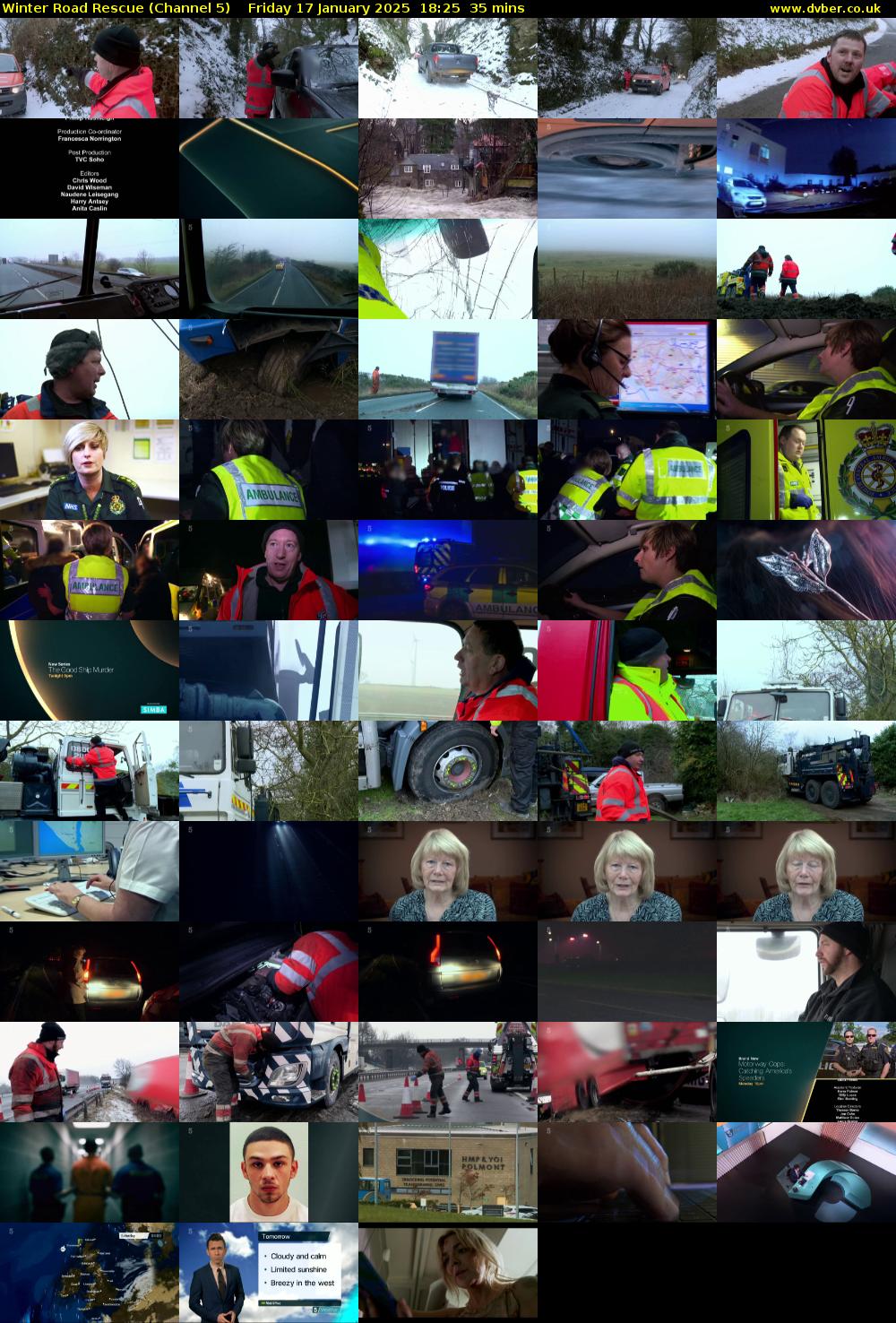 Winter Road Rescue (Channel 5) Friday 17 January 2025 18:25 - 19:00