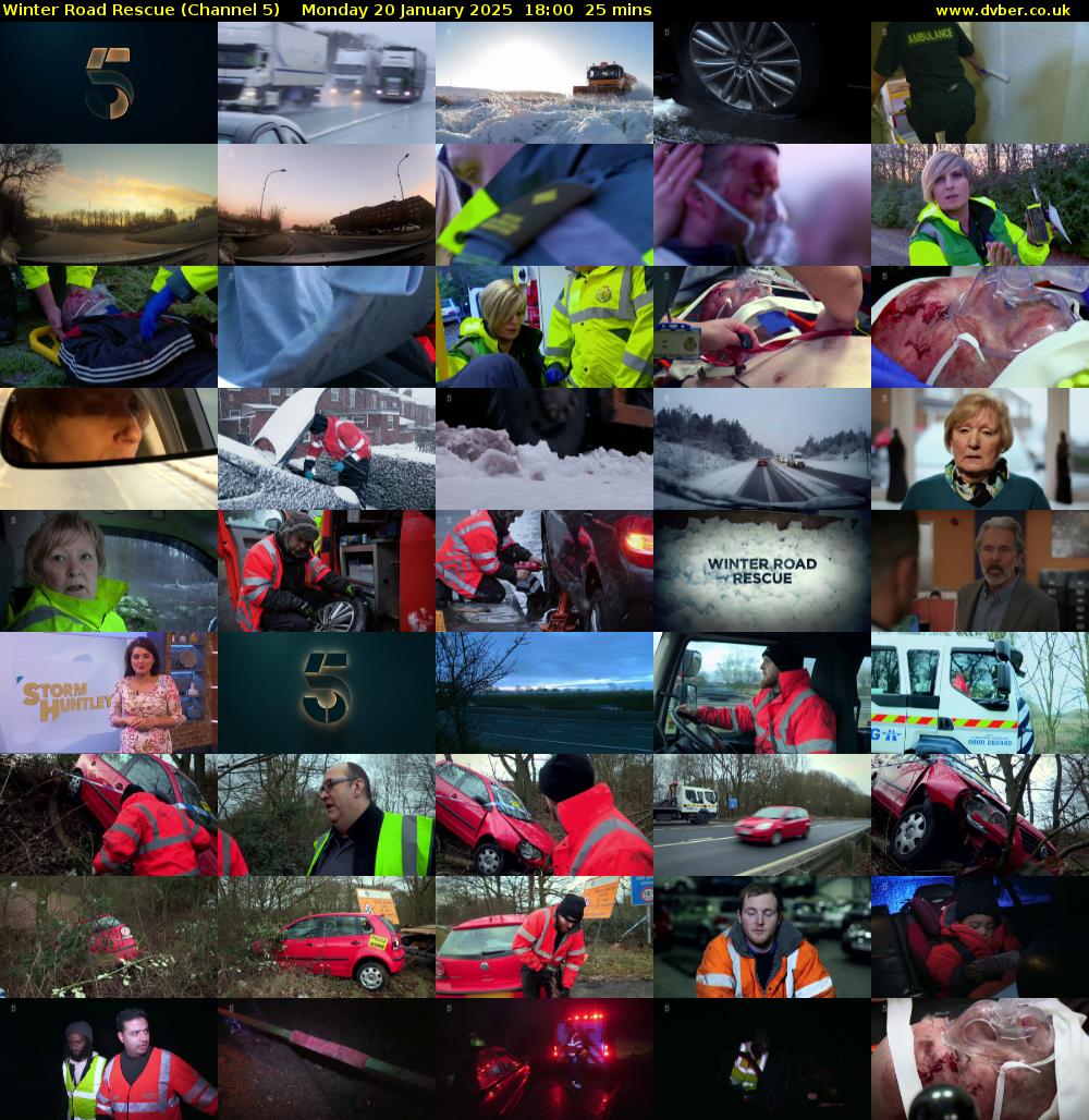 Winter Road Rescue (Channel 5) Monday 20 January 2025 18:00 - 18:25