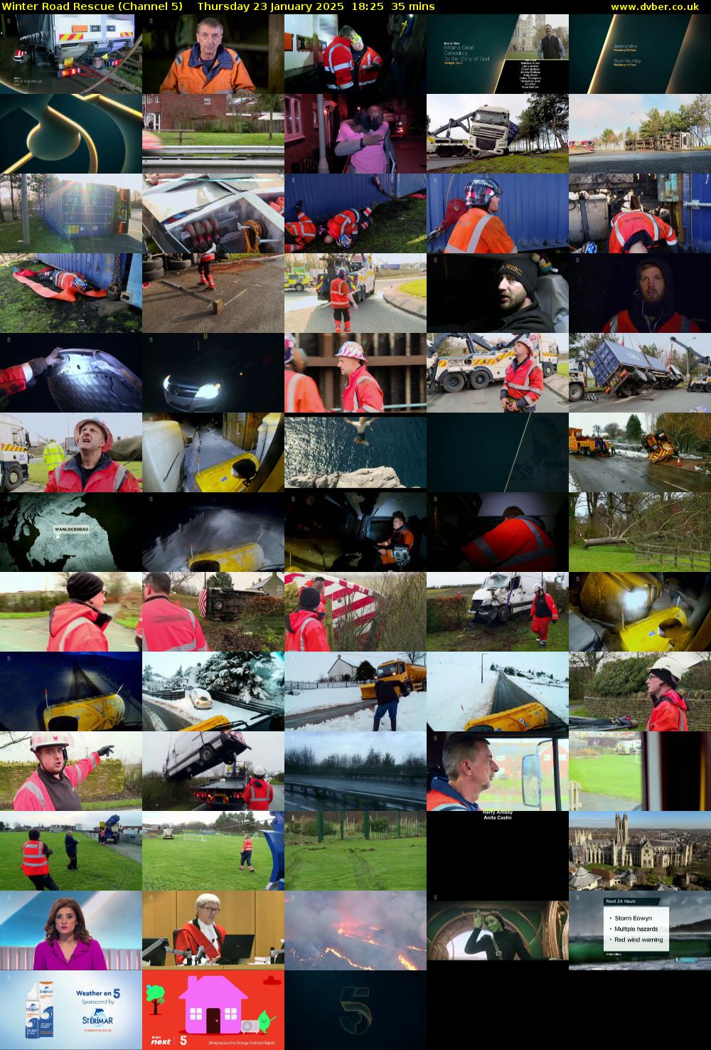 Winter Road Rescue (Channel 5) Thursday 23 January 2025 18:25 - 19:00