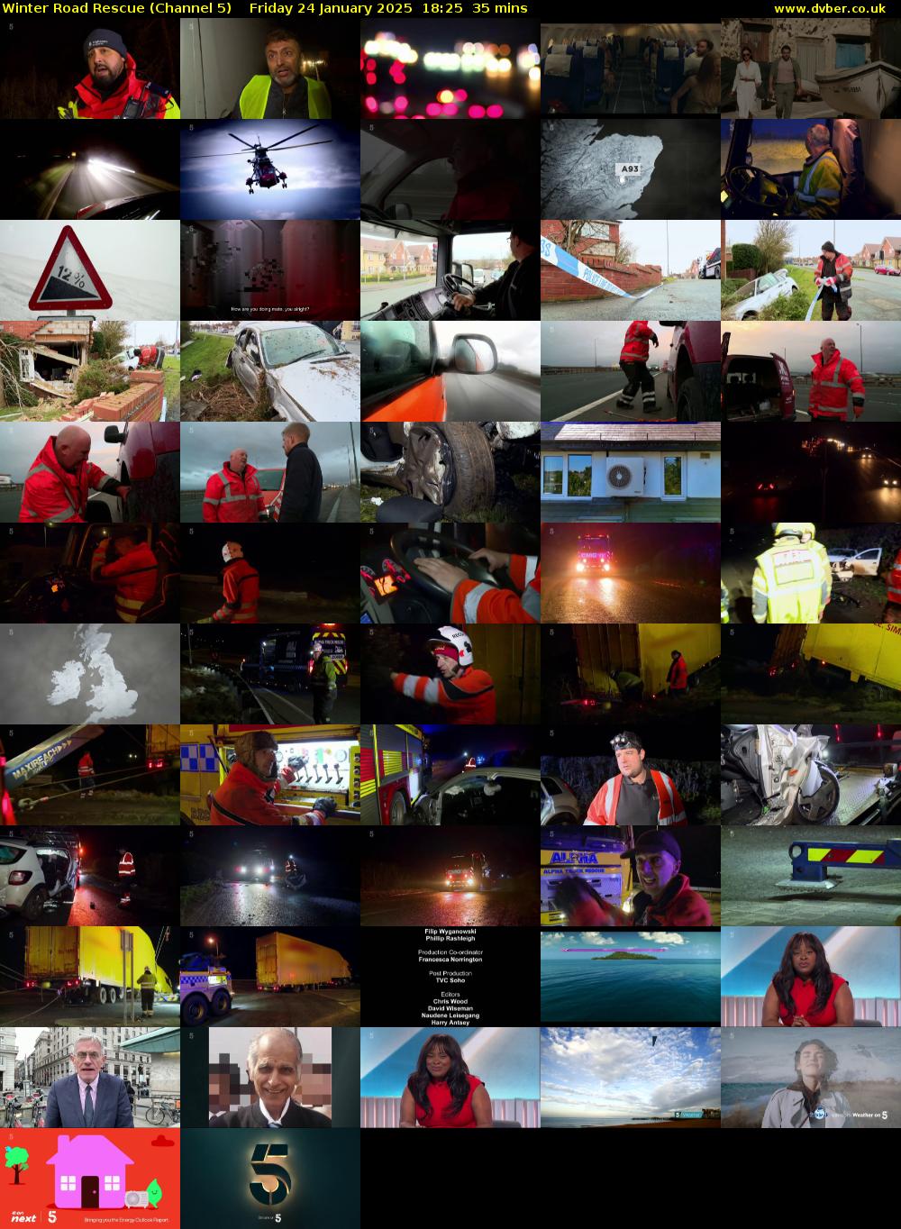 Winter Road Rescue (Channel 5) Friday 24 January 2025 18:25 - 19:00