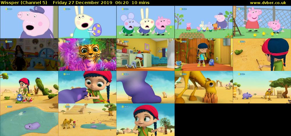 Wissper (Channel 5) Friday 27 December 2019 06:20 - 06:30