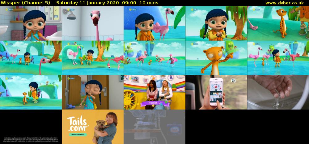 Wissper (Channel 5) Saturday 11 January 2020 09:00 - 09:10