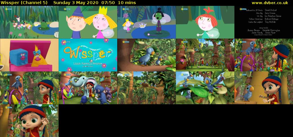 Wissper (Channel 5) Sunday 3 May 2020 07:50 - 08:00