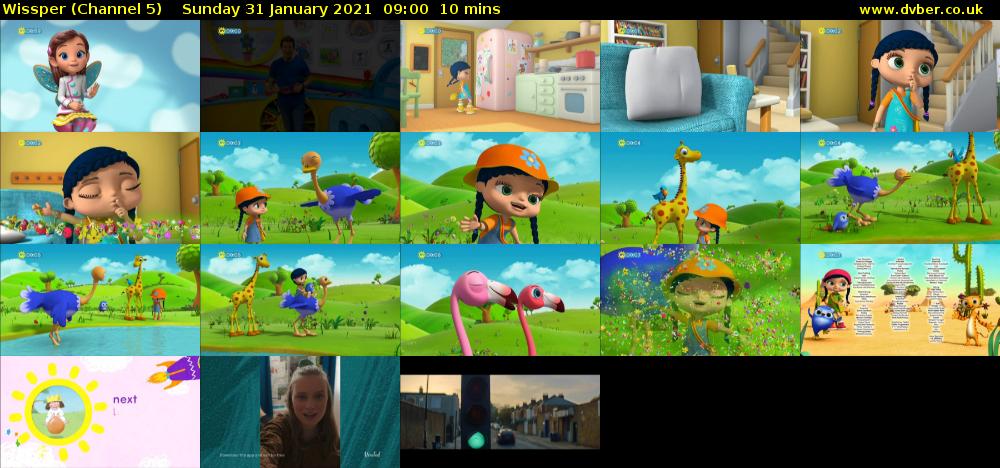 Wissper (Channel 5) Sunday 31 January 2021 09:00 - 09:10