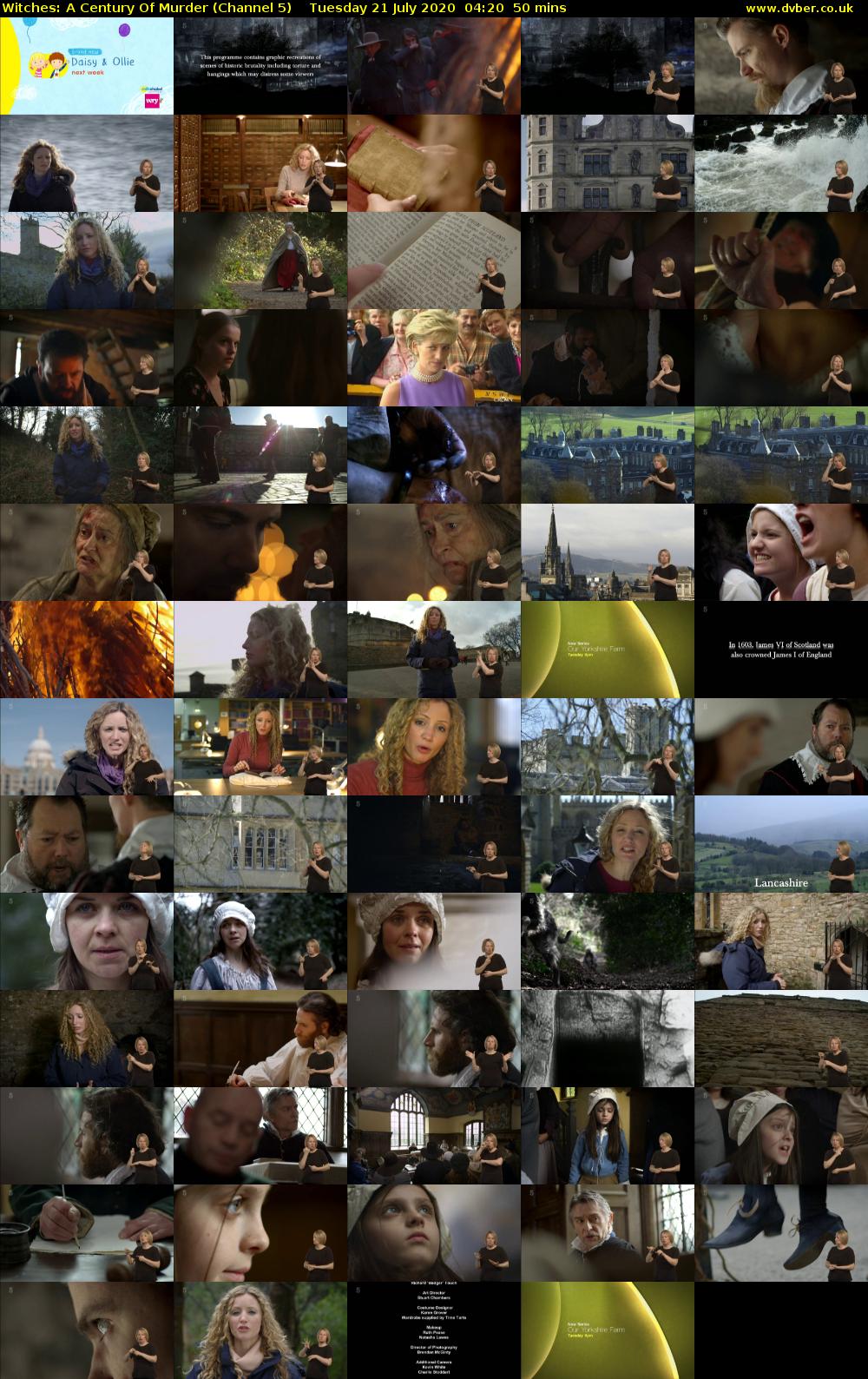 Witches: A Century Of Murder (Channel 5) Tuesday 21 July 2020 04:20 - 05:10