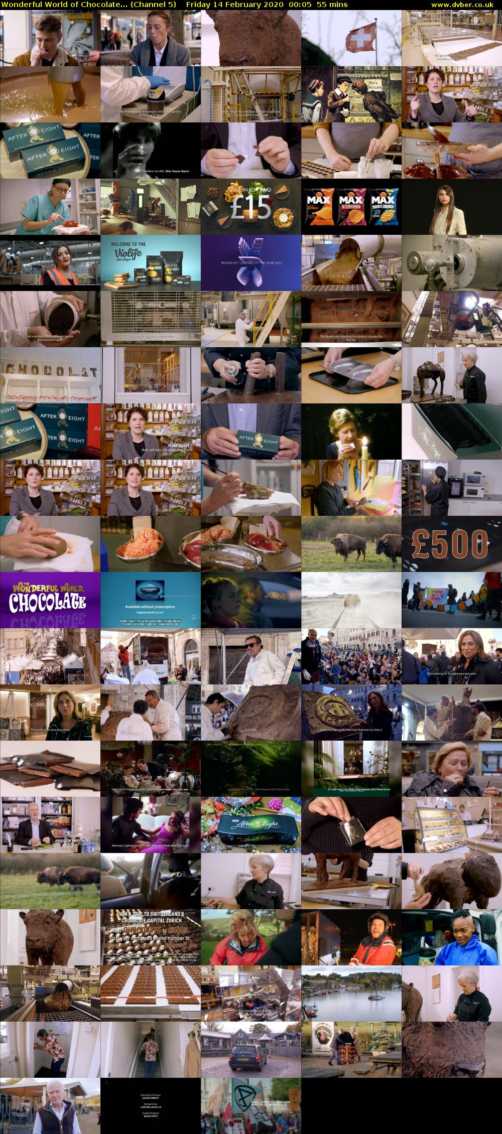 Wonderful World of Chocolate... (Channel 5) Friday 14 February 2020 00:05 - 01:00