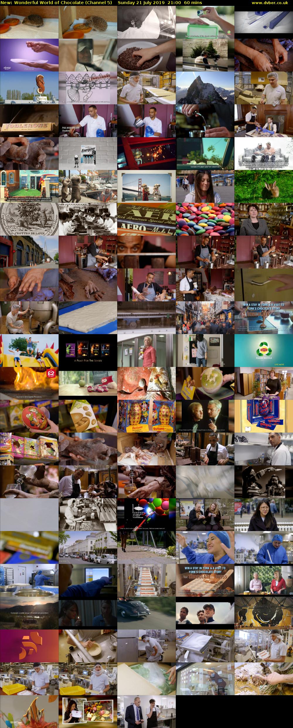 Wonderful World of Chocolate (Channel 5) Sunday 21 July 2019 21:00 - 22:00