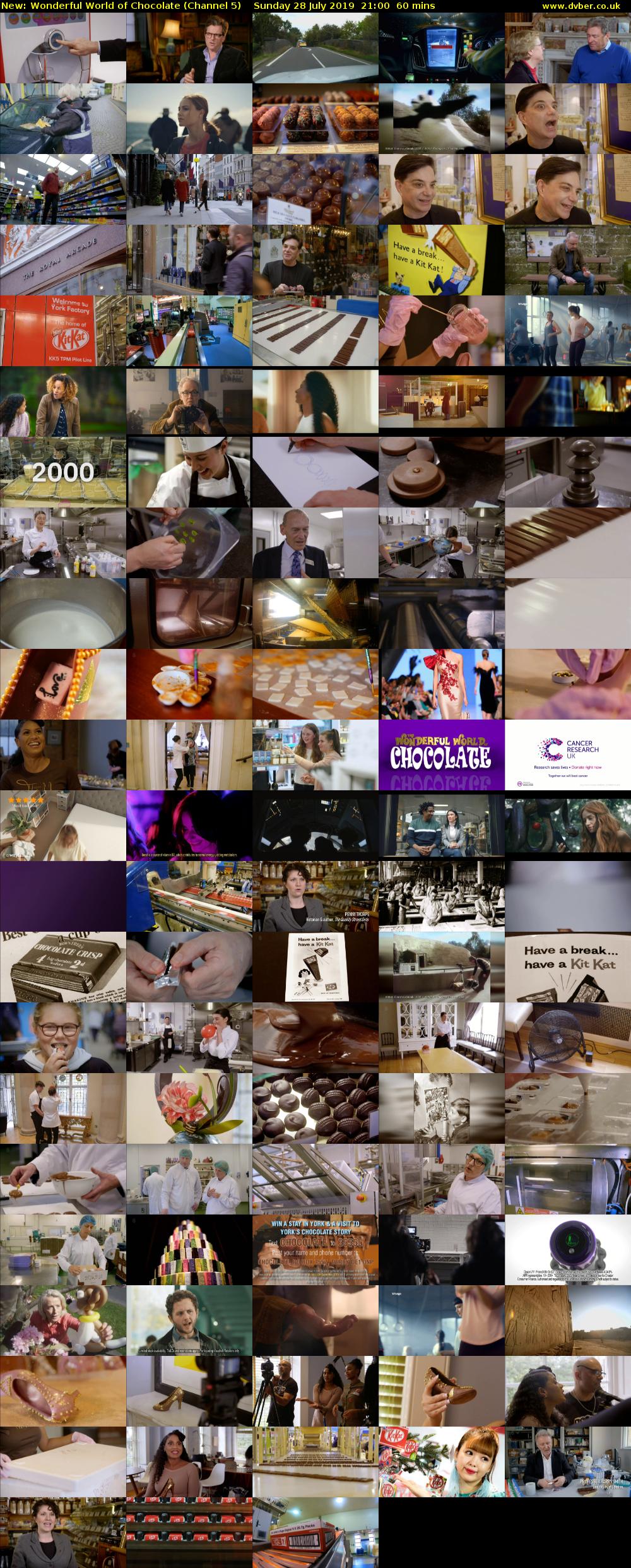 Wonderful World of Chocolate (Channel 5) Sunday 28 July 2019 21:00 - 22:00