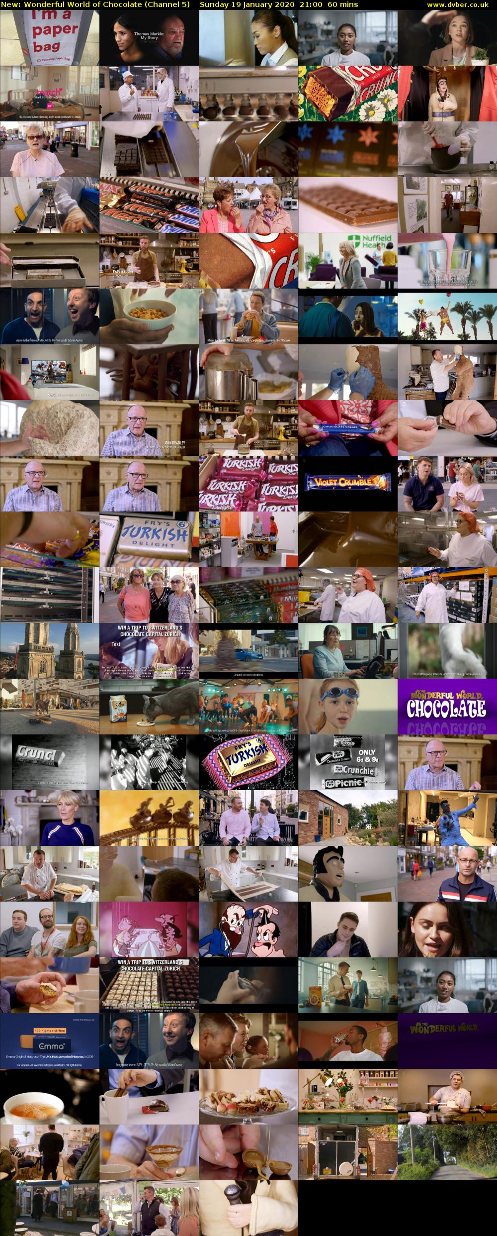 Wonderful World of Chocolate (Channel 5) Sunday 19 January 2020 21:00 - 22:00