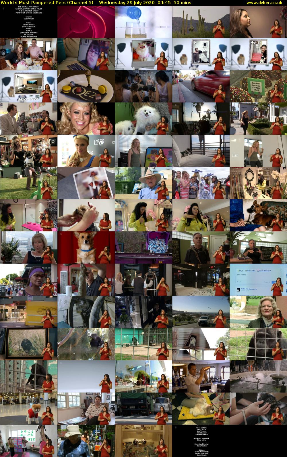 Worlds Most Pampered Pets (Channel 5) Wednesday 29 July 2020 04:45 - 05:35