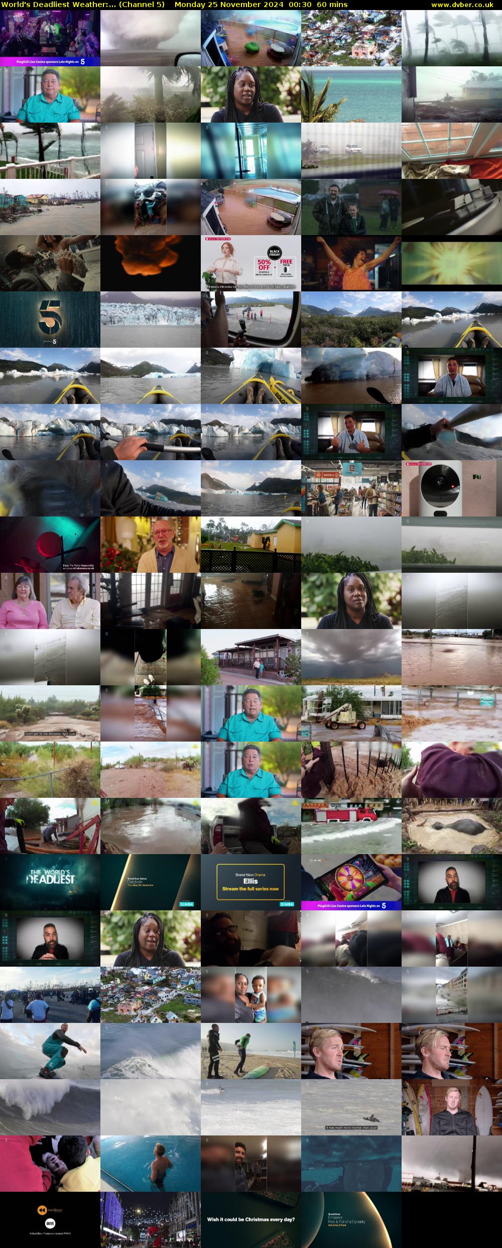 World's Deadliest Weather:... (Channel 5) Monday 25 November 2024 00:30 - 01:30
