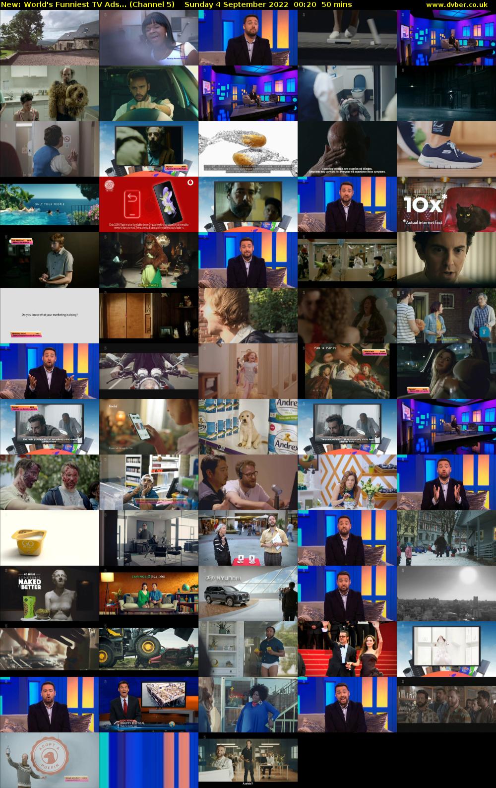 World's Funniest TV Ads... (Channel 5) Sunday 4 September 2022 00:20 - 01:10