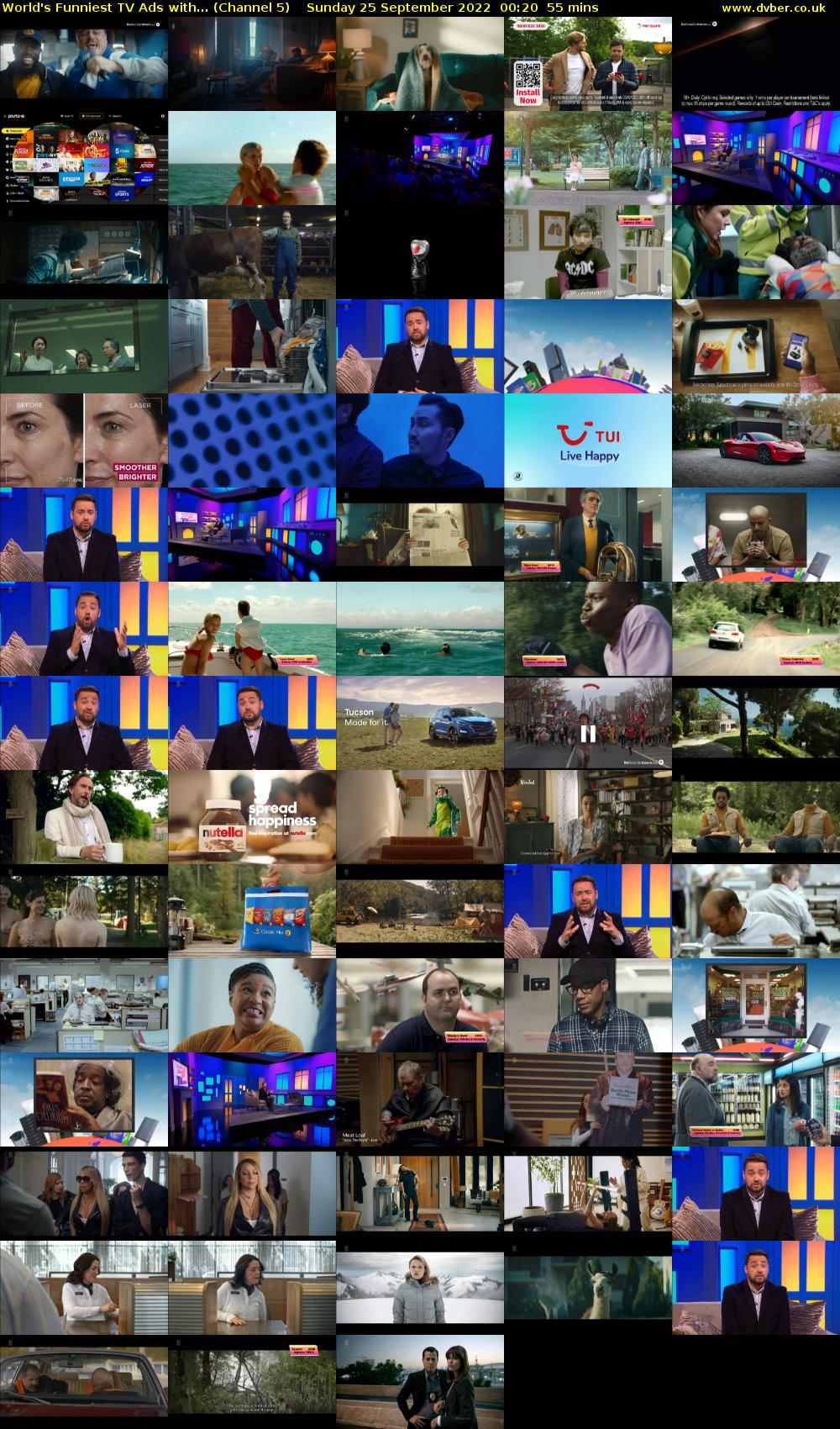 World's Funniest TV Ads with... (Channel 5) Sunday 25 September 2022 00:20 - 01:15
