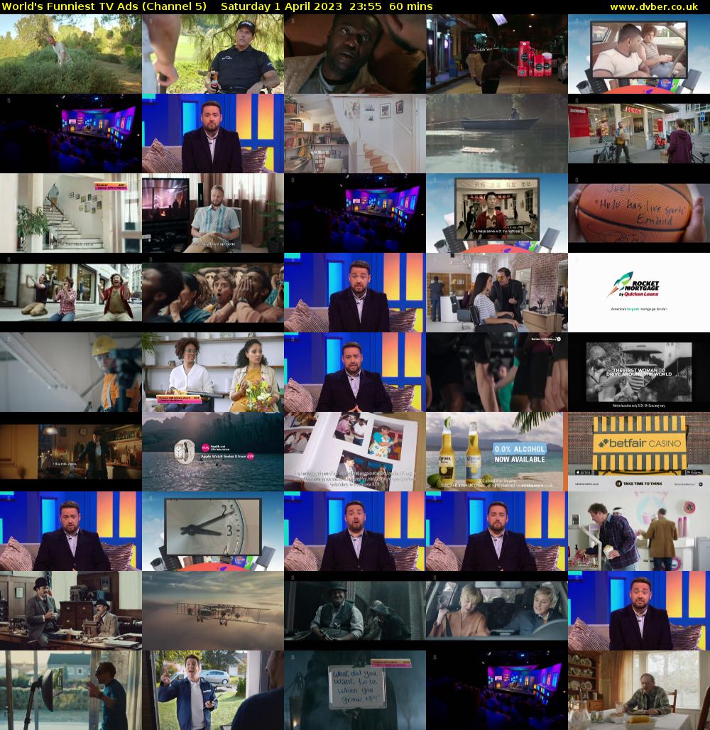 World's Funniest TV Ads (Channel 5) Saturday 1 April 2023 23:55 - 00:55