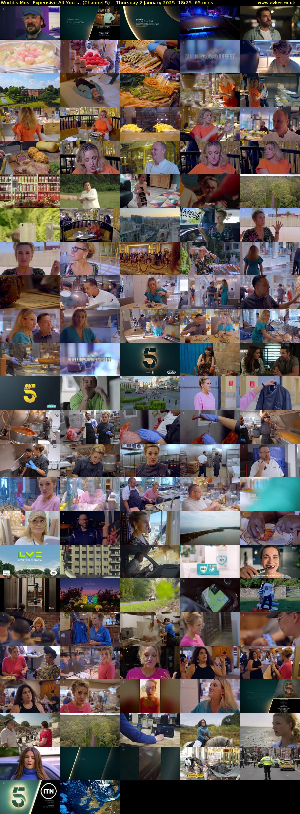 World's Most Expensive All-You-... (Channel 5) Thursday 2 January 2025 18:25 - 19:30